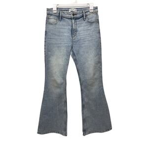 Abercrombie & Fitch Women's The Flare Ultra High Rise Jeans light wash denim 28